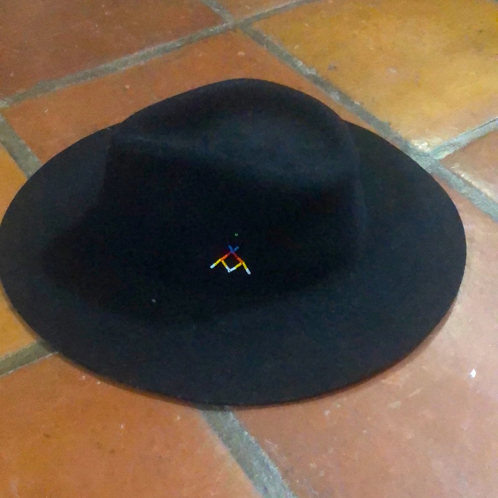 Black hipster hat